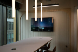 Modern meeting room design for Hill Dickinson LLP